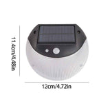 Solar Deck Lighting Round Wall Lights Outdoor Wireless Solar Induction Light for Garden Stair Porches Lighting