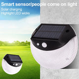 Solar Deck Lighting Round Wall Lights Outdoor Wireless Solar Induction Light for Garden Stair Porches Lighting