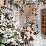 10PCS Christmas Glitter Poinsettia Flowers Christmas Decoration Reusable Artificial Flowers