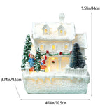 Christmas Village Ornament LED Lighted Christmas Village Houses with Figurines Christmas Village Decoration Indoor Room Decor In Australia - Darrahopens