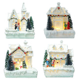 Christmas Village Ornament LED Lighted Christmas Village Houses with Figurines Christmas Village Decoration Indoor Room Decor In Australia - Darrahopens