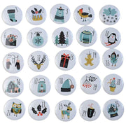 1-25 Number Christmas Advent Calendar Round Buttons Set For Gift Decor For Ribbons Cloth Bags Parcels In Australia - Darrahopens