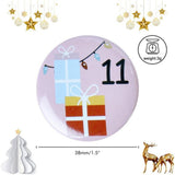 1-25 Number Christmas Advent Calendar Round Buttons Set For Gift Decor For Ribbons Cloth Bags Parcels In Australia - Darrahopens
