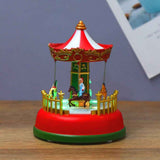 Christmas Mini Music Box Luminous Music Carousel Ferris Wheel Animated Christmas Gift Romantic Desktop Decoration In Australia - Darrahopens
