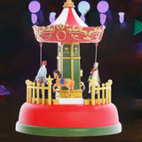 Christmas Mini Music Box Luminous Music Carousel Ferris Wheel Animated Christmas Gift Romantic Desktop Decoration In Australia - Darrahopens