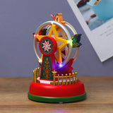Christmas Mini Music Box Luminous Music Carousel Ferris Wheel Animated Christmas Gift Romantic Desktop Decoration In Australia - Darrahopens