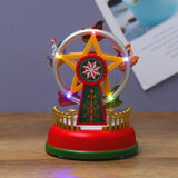 Christmas Mini Music Box Luminous Music Carousel Ferris Wheel Animated Christmas Gift Romantic Desktop Decoration In Australia - Darrahopens