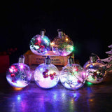 6Pcs Shining Christmas Balls with LED Light Pendants Refillable Ball Christmas Tree Hanging Ball Ornaments for Party In Australia - Darrahopens