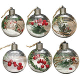 6Pcs Shining Christmas Balls with LED Light Pendants Refillable Ball Christmas Tree Hanging Ball Ornaments for Party In Australia - Darrahopens