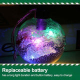 6Pcs Shining Christmas Balls with LED Light Pendants Refillable Ball Christmas Tree Hanging Ball Ornaments for Party In Australia - Darrahopens