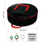 Christmas Wreath Storage Bag with Durable Handles Dual Zipper Card Slot Moisture Proof Storage Container In Australia - Darrahopens