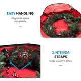Christmas Wreath Storage Bag with Durable Handles Dual Zipper Card Slot Moisture Proof Storage Container In Australia - Darrahopens