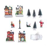 Christmas Village Set Resin Christmas Scene Village LED Lighted Miniature Houses Town Christmas Village Houses Gift In Australia - Darrahopens