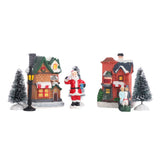 Christmas Village Set Resin Christmas Scene Village LED Lighted Miniature Houses Town Christmas Village Houses Gift In Australia - Darrahopens