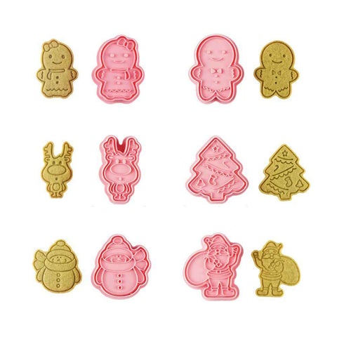 Christmas Cutter Mold Set 6 Piece Pattern Kitchen DIY Baking Mold For Biscuits Pastries Fondant Cakes In Australia - Darrahopens