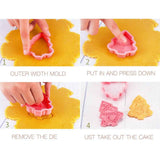Christmas Cutter Mold Set 6 Piece Pattern Kitchen DIY Baking Mold For Biscuits Pastries Fondant Cakes In Australia - Darrahopens