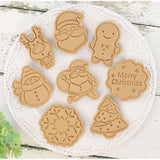 8 Pcs/Set Christmas Themed Cutters Santa Claus Christmas Tree DIY 3D Biscuits Mold Baking Mould Decorating Tools In Australia - Darrahopens