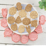 8 Pcs/Set Christmas Themed Cutters Santa Claus Christmas Tree DIY 3D Biscuits Mold Baking Mould Decorating Tools In Australia - Darrahopens