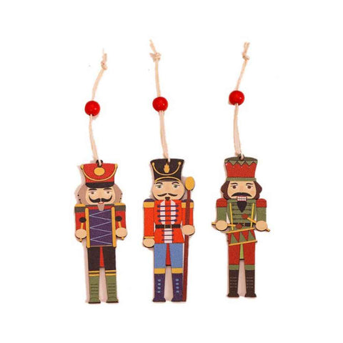 Christmas Tree Nutcracker Pendant Christmas Wood Walnut Soldier Hanging Decoration for Xmas Party Wall Fireplace Window In Australia - Darrahopens