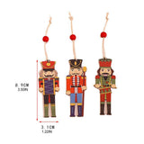 Christmas Tree Nutcracker Pendant Christmas Wood Walnut Soldier Hanging Decoration for Xmas Party Wall Fireplace Window In Australia - Darrahopens