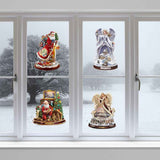 Christmas Santa Window Paste Stickers PVC Angel Merry Christmas Party Wall Stickers In Australia - Darrahopens