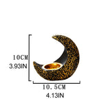 Incense Holder Moon Shape Aroma Stove Holder Resin Incense Holder Aromatherapy Stove Desktop Ornament Home Office Decor