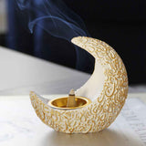 Incense Holder Moon Shape Aroma Stove Holder Resin Incense Holder Aromatherapy Stove Desktop Ornament Home Office Decor In Australia - Darrahopens