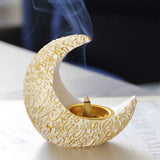 Incense Holder Moon Shape Aroma Stove Holder Resin Incense Holder Aromatherapy Stove Desktop Ornament Home Office Decor In Australia - Darrahopens