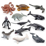 12PCS Mini Sea Toys for Kids Plastic Sea Animals Figurines Simulation Ocean Animals Model Decoration In Australia - Darrahopens