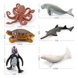 12PCS Mini Sea Toys for Kids Plastic Sea Animals Figurines Simulation Ocean Animals Model Decoration In Australia - Darrahopens
