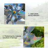 8Pcs Bird Repeller Pinwheel Reflective Garden Plant Flower Bird Repellent Windmill Garden Decoration
