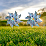 8Pcs Bird Repeller Pinwheel Reflective Garden Plant Flower Bird Repellent Windmill Garden Decoration