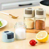 Push Type Salt Shaker Spice Jars with Lid Sealed Dust Proof Seasoning Jar Glass Bottle Kitchen Cooking Tools In Australia - Darrahopens