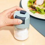 Push Type Salt Shaker Spice Jars with Lid Sealed Dust Proof Seasoning Jar Glass Bottle Kitchen Cooking Tools