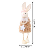 Cute Easter Hanging Bunny Ornaments Easter Bunny Figurine Decorations for Hanging on Trees Windows Easter Decor