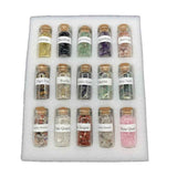 15Pcs Mini Wishing Bottles Chip Stone Set Crystal Tumbled Reiki Stones Collection Gift Home Decor In Australia - Darrahopens