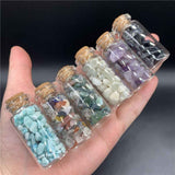 15Pcs Mini Wishing Bottles Chip Stone Set Crystal Tumbled Reiki Stones Collection Gift Home Decor In Australia - Darrahopens