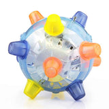 Pet Glowing Bouncing Ball Toy for Dogs Flashing Ball Elastic Flash LED Dog Toy with Light and Music Gift for Pets In Australia - Darrahopens