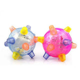 Pet Glowing Bouncing Ball Toy for Dogs Flashing Ball Elastic Flash LED Dog Toy with Light and Music Gift for Pets In Australia - Darrahopens