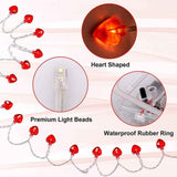 Love Heart Shaped String Lights 6 Meter 40 Leds Heart Love Valentine Lights for Wedding Party Birthday Home Decor