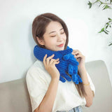 Blue Hand Shape Plush Pillows Long Strip Palm Cushion for Home Travel and Camping Sofa Pillows In Australia - Darrahopens