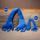 Blue Hand Shape Plush Pillows Long Strip Palm Cushion for Home Travel and Camping Sofa Pillows