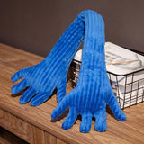 Blue Hand Shape Plush Pillows Long Strip Palm Cushion for Home Travel and Camping Sofa Pillows