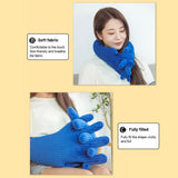 Blue Hand Shape Plush Pillows Long Strip Palm Cushion for Home Travel and Camping Sofa Pillows