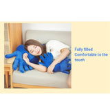 Blue Hand Shape Plush Pillows Long Strip Palm Cushion for Home Travel and Camping Sofa Pillows
