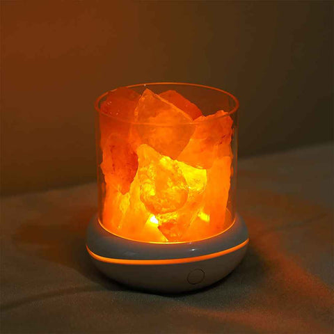 Salt Crystal Lamp Night Light USB Aroma Diffuser Salt Lamp Colorful Salt Crystal Lamp Fragrance Oil Diffuser for Office Yoga Bedroom In Australia - Darrahopens