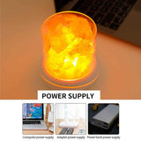 Salt Crystal Lamp Night Light USB Aroma Diffuser Salt Lamp Colorful Salt Crystal Lamp Fragrance Oil Diffuser for Office Yoga Bedroom In Australia - Darrahopens