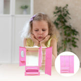 Doll Closet Clothing Organizer Mini Princess Furniture Wardrobe Ornaments Doll House Closet Toy Accessories