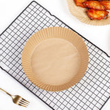 100 Pcs Air Fryer One Time Paper Liner Non Stick Air Fryer Paper Liners Oil Proof Parchment Baking Paper for Kitchen Microwave Oven
