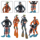 4Pcs Mini Diver Figurines Model Simulation Underwater Adventure Diver Figure Playset for Scene Layout Table Ornaments In Australia - Darrahopens